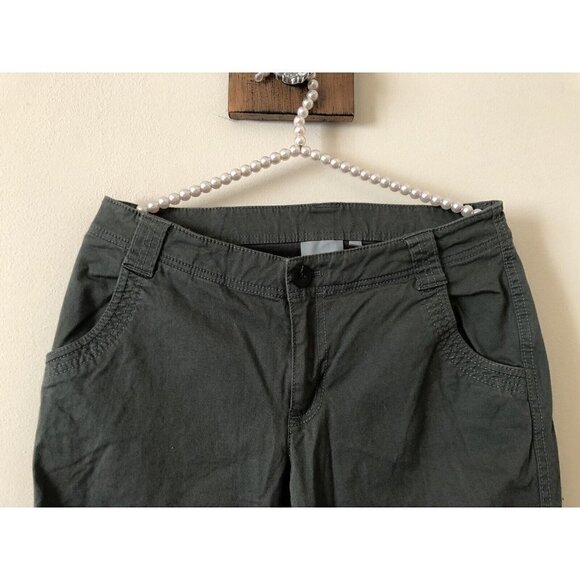 Athleta Womens Size 6 Green Jogger Pants Cotton Blend Zipper Hem - Picture 2 of 5